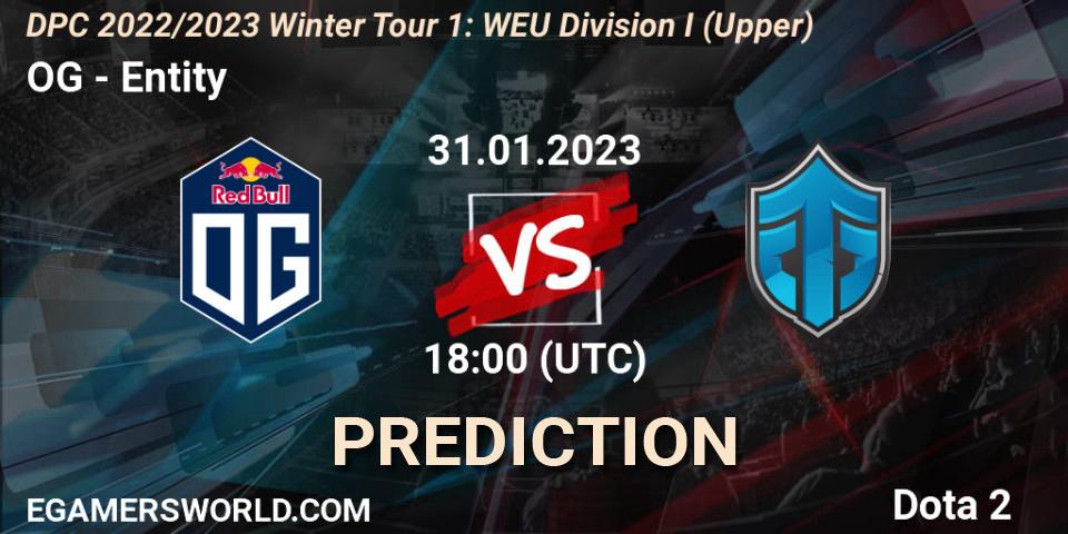 Pronósticos OG - Entity. 31.01.23. DPC 2022/2023 Winter Tour 1: WEU Division I (Upper) - Dota 2