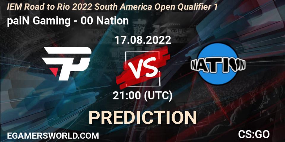 Pronósticos paiN Gaming - 00 Nation. 17.08.2022 at 21:00. IEM Road to Rio 2022 South America Open Qualifier 1 - Counter-Strike (CS2)