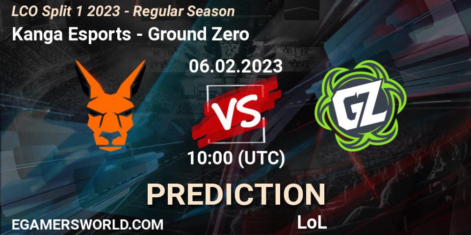 Pronósticos Kanga Esports - Ground Zero. 06.02.23. LCO Split 1 2023 - Regular Season - LoL