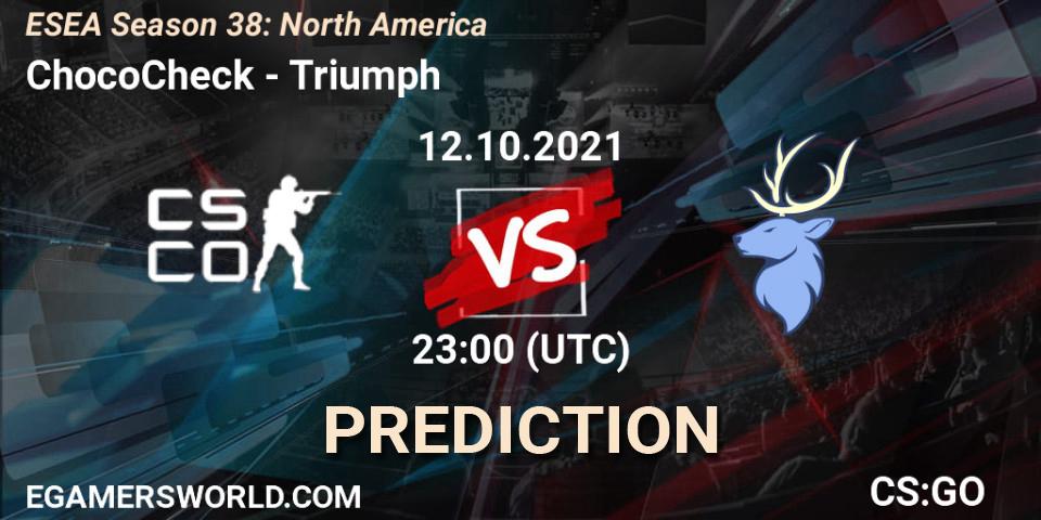 Pronósticos Party Astronauts - Triumph. 13.10.2021 at 00:00. ESEA Season 38: North America - Counter-Strike (CS2)
