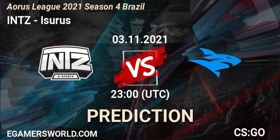 Pronósticos INTZ - Isurus. 03.11.21. Aorus League 2021 Season 4 Brazil - CS2 (CS:GO)
