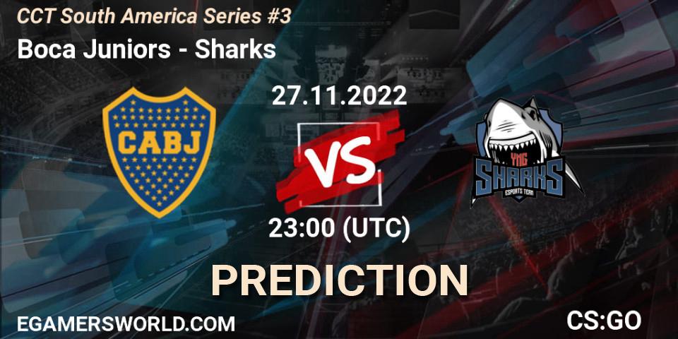 Pronósticos Boca Juniors - Sharks. 28.11.22. CCT South America Series #3 - CS2 (CS:GO)