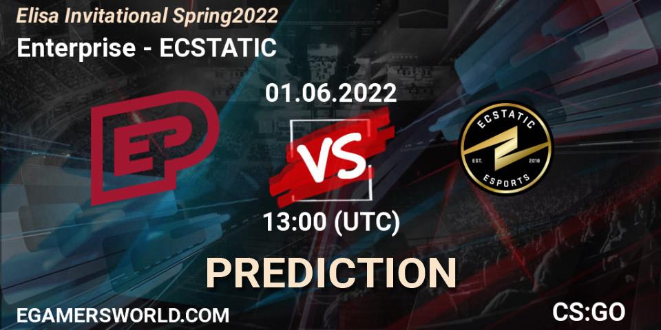 Pronósticos Enterprise - ECSTATIC. 01.06.2022 at 13:00. Elisa Invitational Spring 2022 - Counter-Strike (CS2)