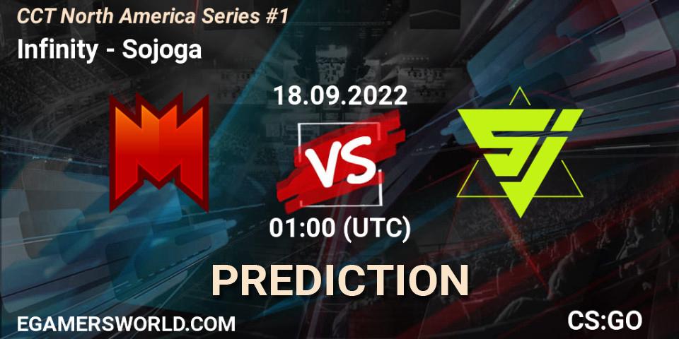 Pronósticos Infinity - Sojoga. 18.09.2022 at 01:00. CCT North America Series #1 - Counter-Strike (CS2)