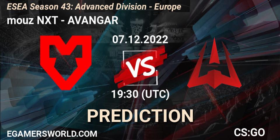 Pronósticos mouz NXT - AVANGAR. 07.12.22. ESEA Season 43: Advanced Division - Europe - CS2 (CS:GO)