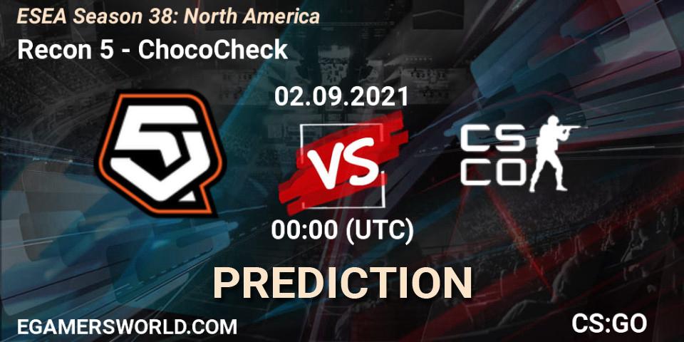 Pronósticos Recon 5 - ChocoCheck. 28.09.21. ESEA Season 38: North America - CS2 (CS:GO)