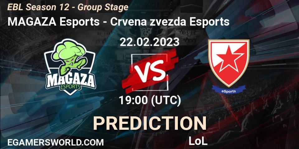 Pronósticos MAGAZA Esports - Crvena zvezda Esports. 22.02.23. EBL Season 12 - Group Stage - LoL