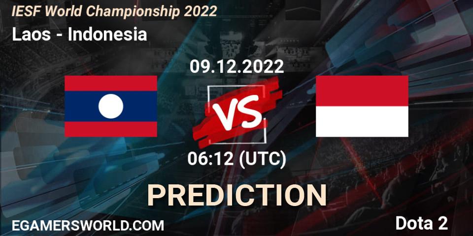 Pronósticos Laos - Indonesia. 09.12.2022 at 06:12. IESF World Championship 2022 - Dota 2