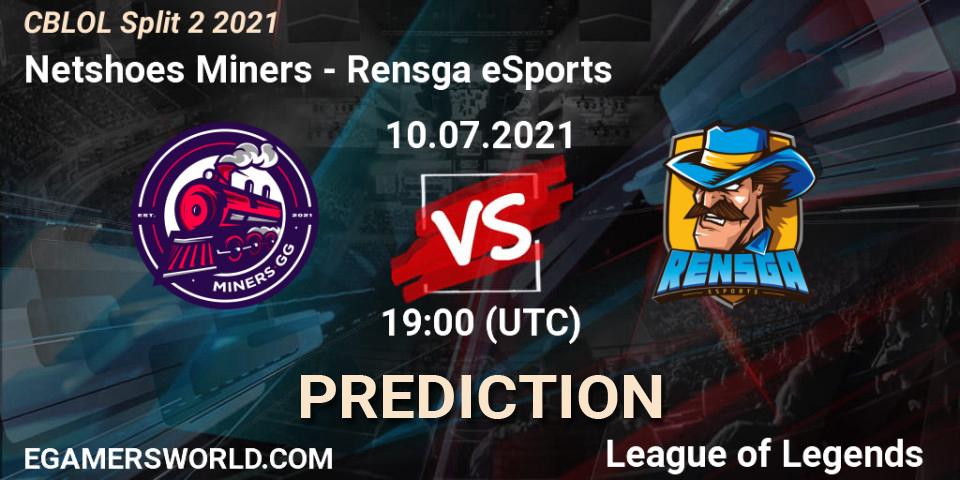 Pronósticos Netshoes Miners - Rensga eSports. 10.07.2021 at 19:00. CBLOL Split 2 2021 - LoL