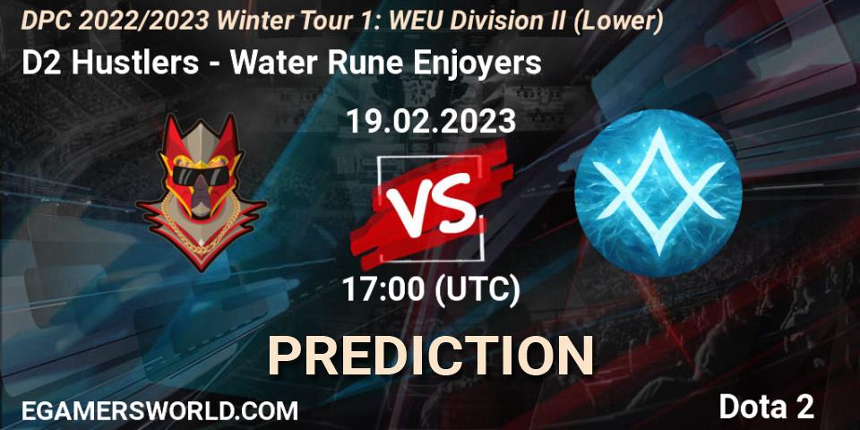 Pronósticos D2 Hustlers - Water Rune Enjoyers. 19.02.23. DPC 2022/2023 Winter Tour 1: WEU Division II (Lower) - Dota 2