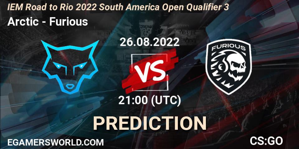 Pronósticos Arctic - Furious. 26.08.2022 at 21:10. IEM Road to Rio 2022 South America Open Qualifier 3 - Counter-Strike (CS2)
