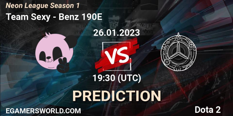 Pronósticos Team Sexy - Benz 190E. 27.01.23. Neon League Season 1 - Dota 2