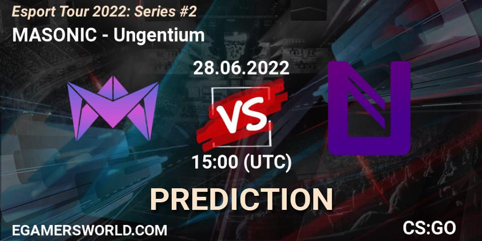 Pronósticos MASONIC - Ungentium. 29.06.2022 at 07:00. Esport Tour 2022: Series #2 - Counter-Strike (CS2)