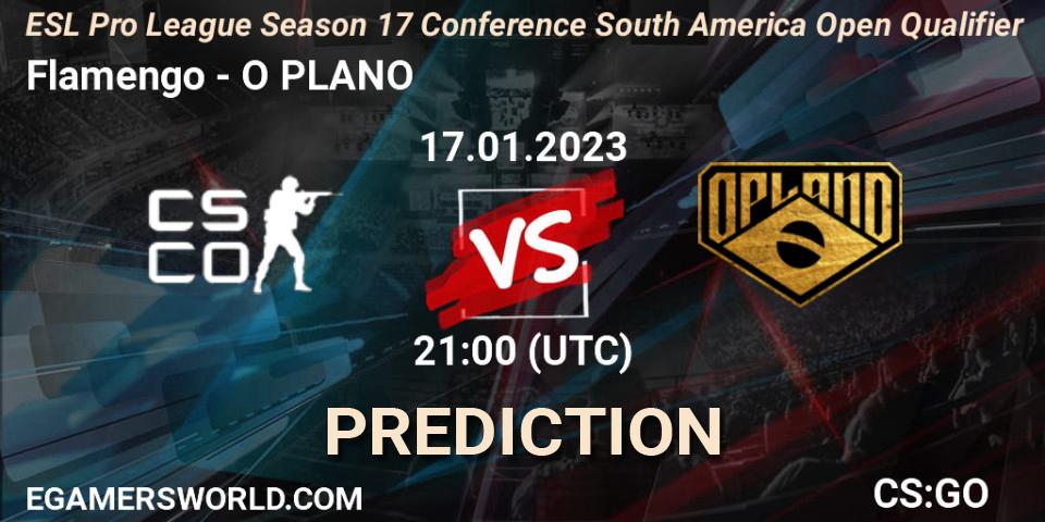 Pronósticos Flamengo - O PLANO. 17.01.2023 at 21:00. ESL Pro League Season 17 Conference South America Open Qualifier - Counter-Strike (CS2)
