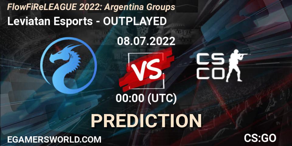 Pronósticos Leviatan Esports - OUTPLAYED. 08.07.2022 at 00:00. FlowFiReLEAGUE 2022: Argentina Groups - Counter-Strike (CS2)