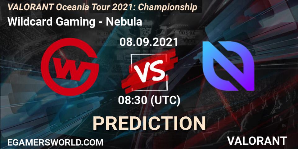 Pronósticos Wildcard Gaming - Nebula. 08.09.2021 at 08:30. VALORANT Oceania Tour 2021: Championship - VALORANT