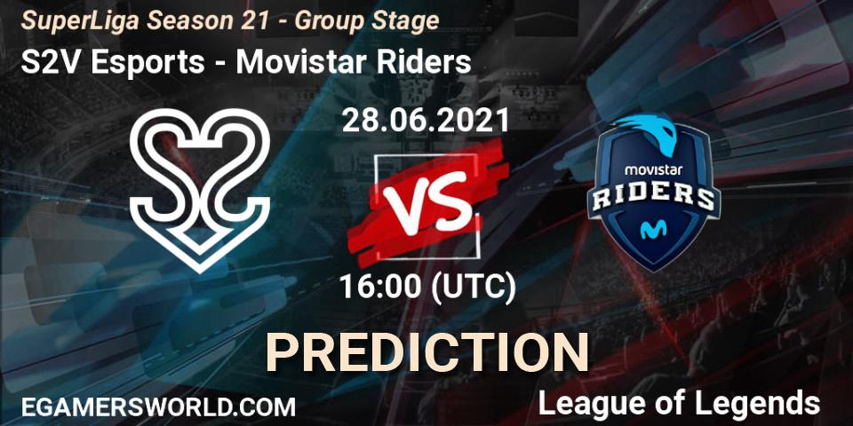 Pronósticos S2V Esports - Movistar Riders. 28.06.2021 at 16:00. SuperLiga Season 21 - Group Stage - LoL