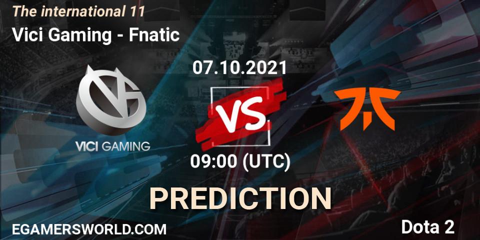 Pronósticos Vici Gaming - Fnatic. 07.10.21. The Internationa 2021 - Dota 2