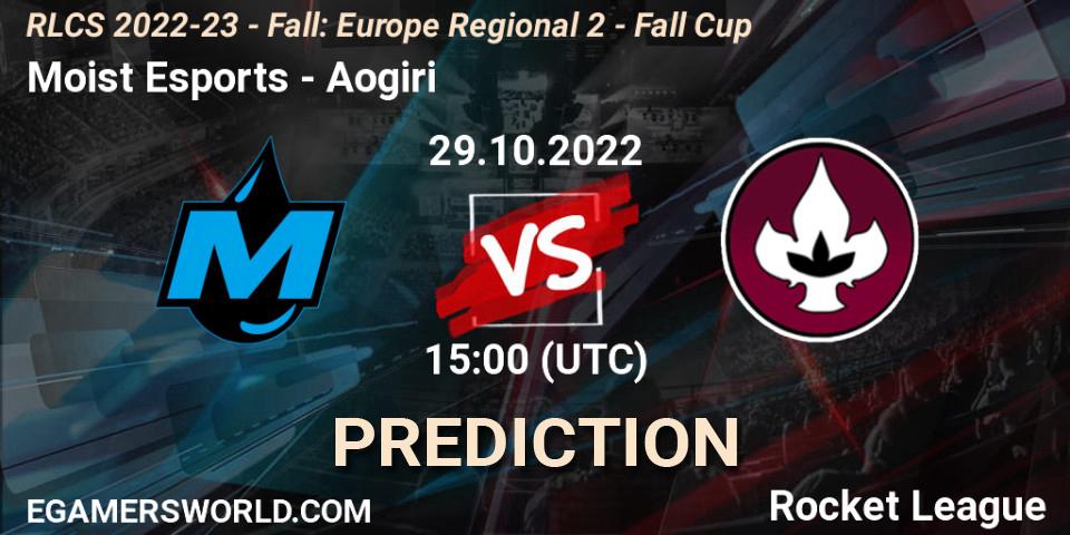 Pronósticos Moist Esports - Aogiri. 29.10.2022 at 15:00. RLCS 2022-23 - Fall: Europe Regional 2 - Fall Cup - Rocket League