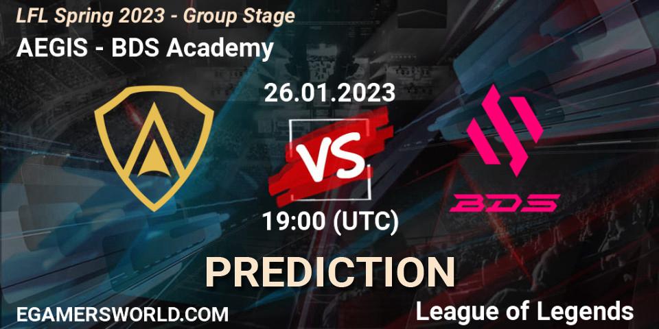 Pronósticos AEGIS - BDS Academy. 26.01.23. LFL Spring 2023 - Group Stage - LoL