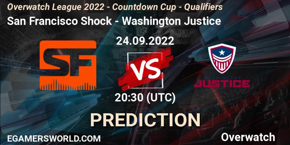 Pronósticos San Francisco Shock - Washington Justice. 24.09.22. Overwatch League 2022 - Countdown Cup - Qualifiers - Overwatch