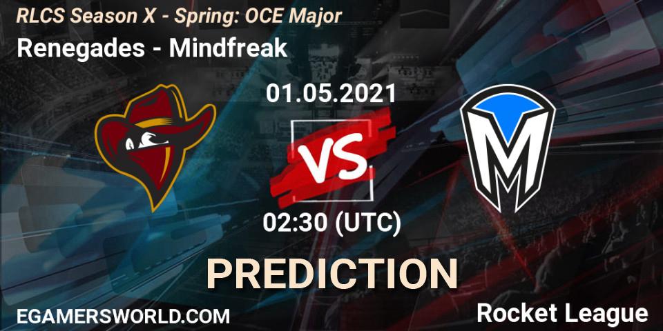 Pronósticos Renegades - Mindfreak. 01.05.2021 at 02:20. RLCS Season X - Spring: OCE Major - Rocket League