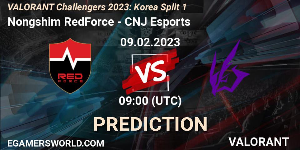 Pronósticos Nongshim RedForce - CNJ Esports. 09.02.23. VALORANT Challengers 2023: Korea Split 1 - VALORANT