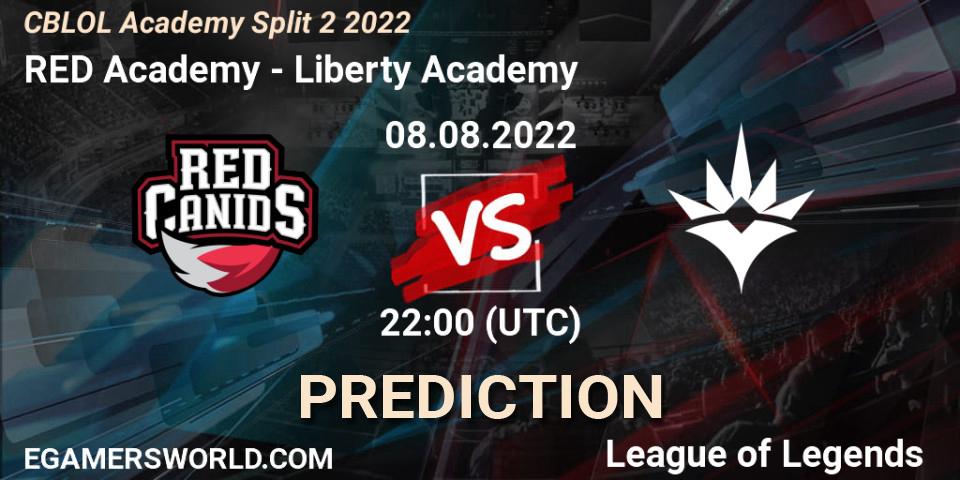 Pronósticos RED Academy - Liberty Academy. 08.08.2022 at 22:00. CBLOL Academy Split 2 2022 - LoL