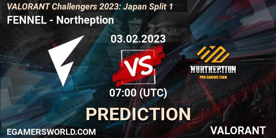 Pronósticos FENNEL - Northeption. 03.02.23. VALORANT Challengers 2023: Japan Split 1 - VALORANT