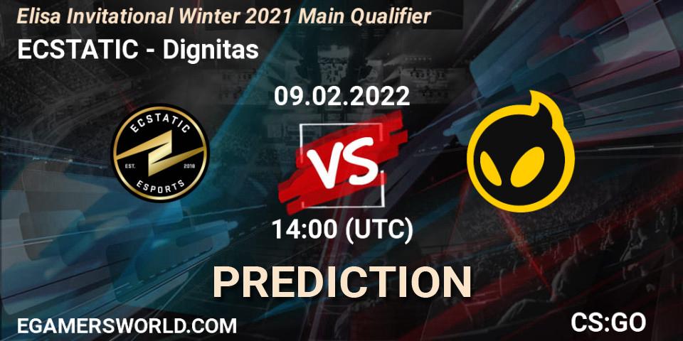 Pronósticos ECSTATIC - Dignitas. 09.02.2022 at 14:00. Elisa Invitational Winter 2021 Main Qualifier - Counter-Strike (CS2)