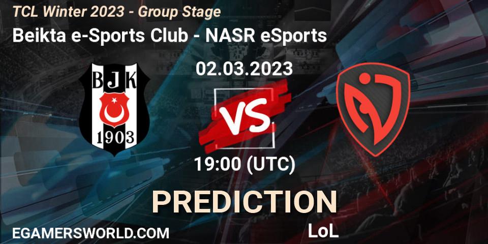 Pronósticos Beşiktaş e-Sports - NASR eSports. 09.03.2023 at 19:00. TCL Winter 2023 - Group Stage - LoL