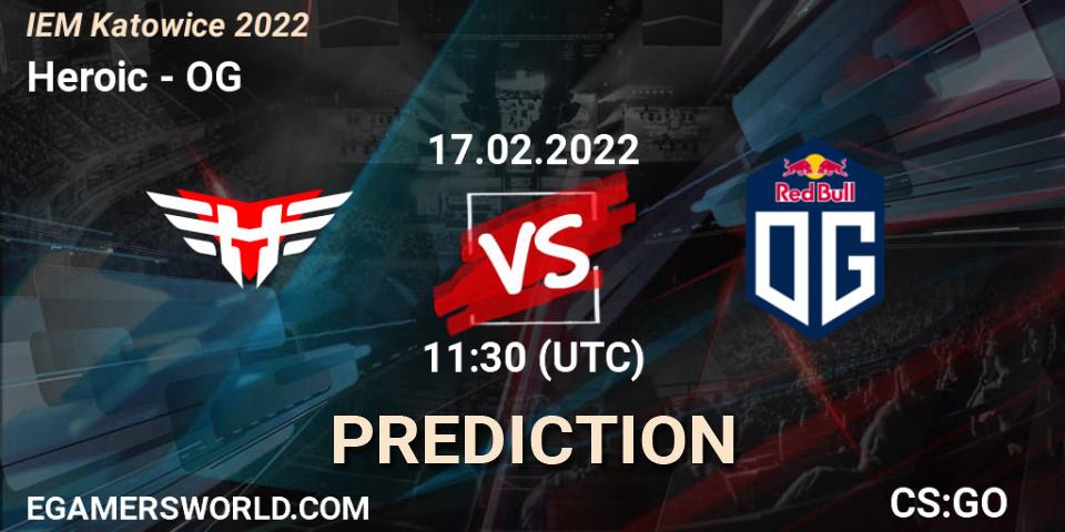 Pronósticos Heroic - OG. 17.02.2022 at 11:30. IEM Katowice 2022 - Counter-Strike (CS2)
