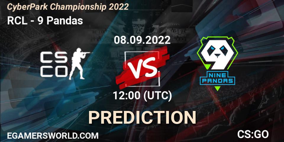 Pronósticos RCL - 9 Pandas. 08.09.2022 at 12:05. CyberPark Championship 2022 - Counter-Strike (CS2)