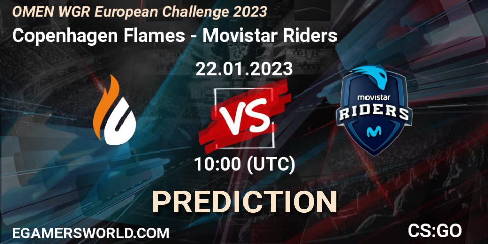 Pronósticos Copenhagen Flames - Movistar Riders. 22.01.23. OMEN WGR European Challenge 2023 - CS2 (CS:GO)