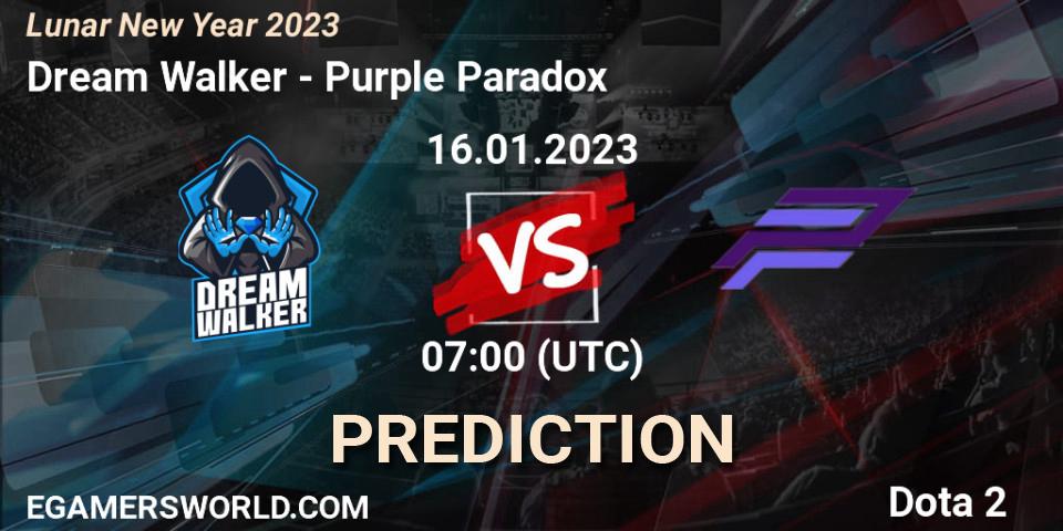 Pronósticos Dream Walker - Purple Paradox. 16.01.23. Lunar New Year 2023 - Dota 2