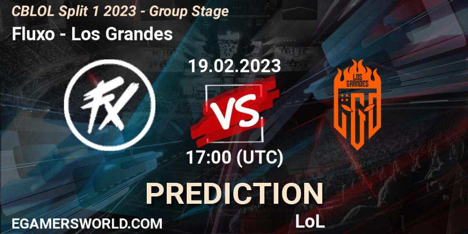 Pronósticos Fluxo - Los Grandes. 19.02.2023 at 17:00. CBLOL Split 1 2023 - Group Stage - LoL
