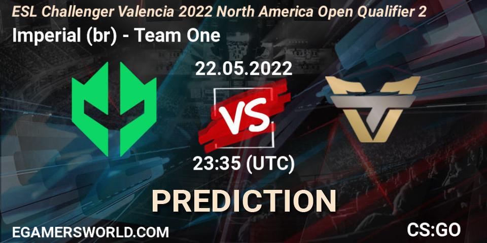 Pronósticos Imperial (br) - Team One. 22.05.22. ESL Challenger Valencia 2022 North America Open Qualifier 2 - CS2 (CS:GO)