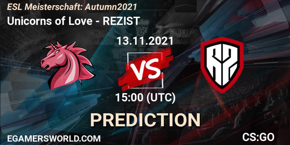Pronósticos Unicorns of Love - REZIST. 13.11.21. ESL Meisterschaft: Autumn 2021 - CS2 (CS:GO)