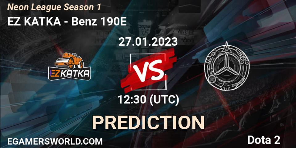 Pronósticos EZ KATKA - Benz 190E. 27.01.23. Neon League Season 1 - Dota 2