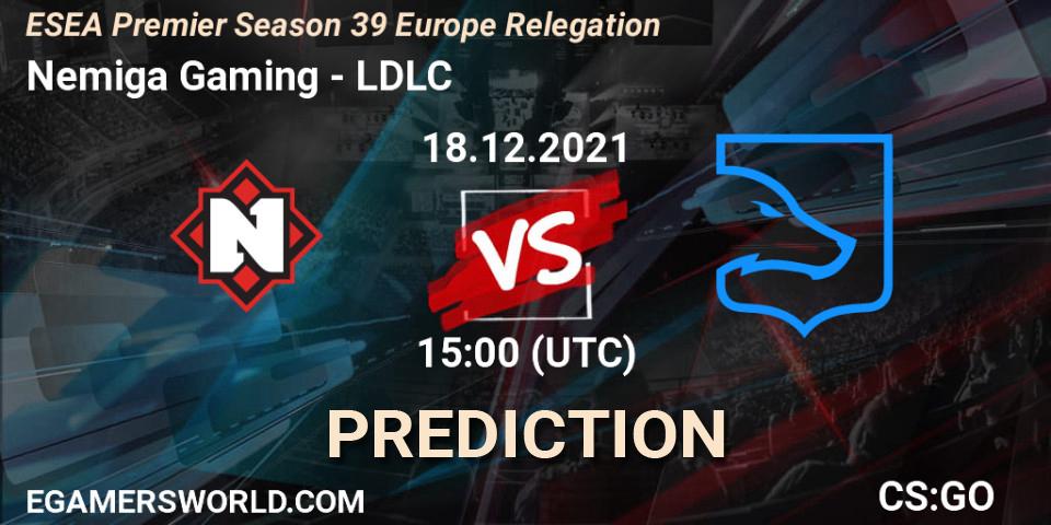 Pronósticos Nemiga Gaming - LDLC. 18.12.21. ESEA Premier Season 39 Europe Relegation - CS2 (CS:GO)