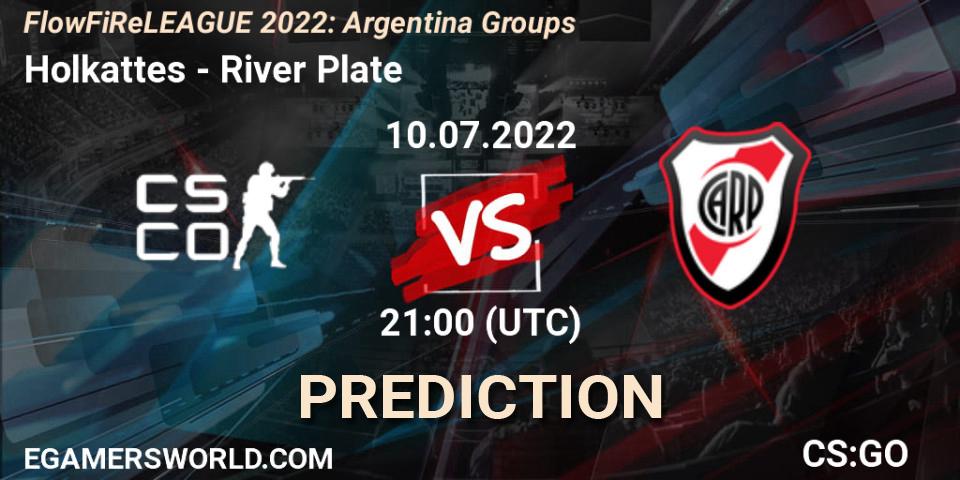 Pronósticos Holkattes - River Plate. 10.07.2022 at 21:10. FlowFiReLEAGUE 2022: Argentina Groups - Counter-Strike (CS2)