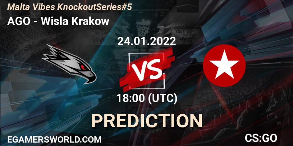 Pronósticos AGO - Wisla Krakow. 24.01.22. Malta Vibes Knockout Series #5 - CS2 (CS:GO)