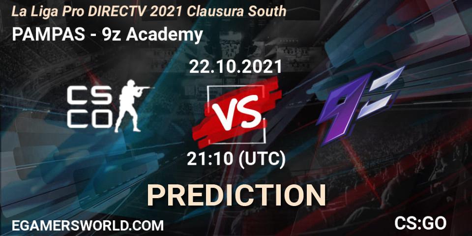 Pronósticos PAMPAS - 9z Academy. 22.10.21. La Liga Season 4: Sur Pro Division - Clausura - CS2 (CS:GO)
