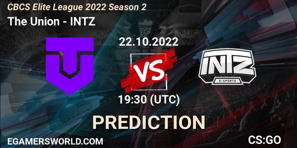 Pronósticos The Union - INTZ. 22.10.2022 at 19:30. CBCS Elite League 2022 Season 2 - Counter-Strike (CS2)