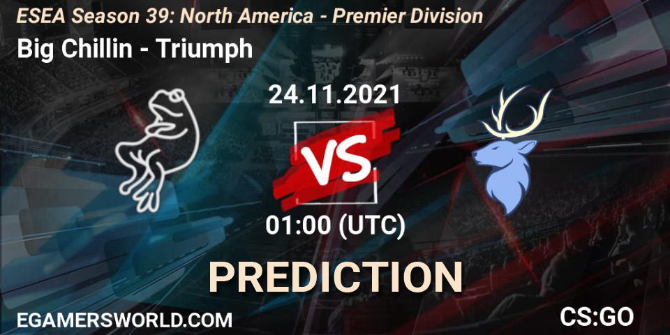 Pronósticos Big Chillin - Triumph. 04.12.21. ESEA Season 39: North America - Premier Division - CS2 (CS:GO)
