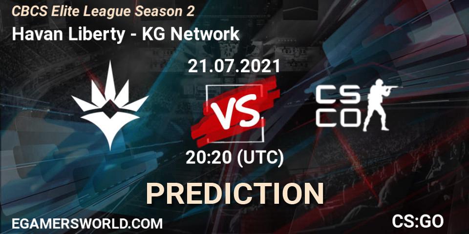 Pronósticos Havan Liberty - KG Network. 21.07.2021 at 20:20. CBCS Elite League Season 2 - Counter-Strike (CS2)
