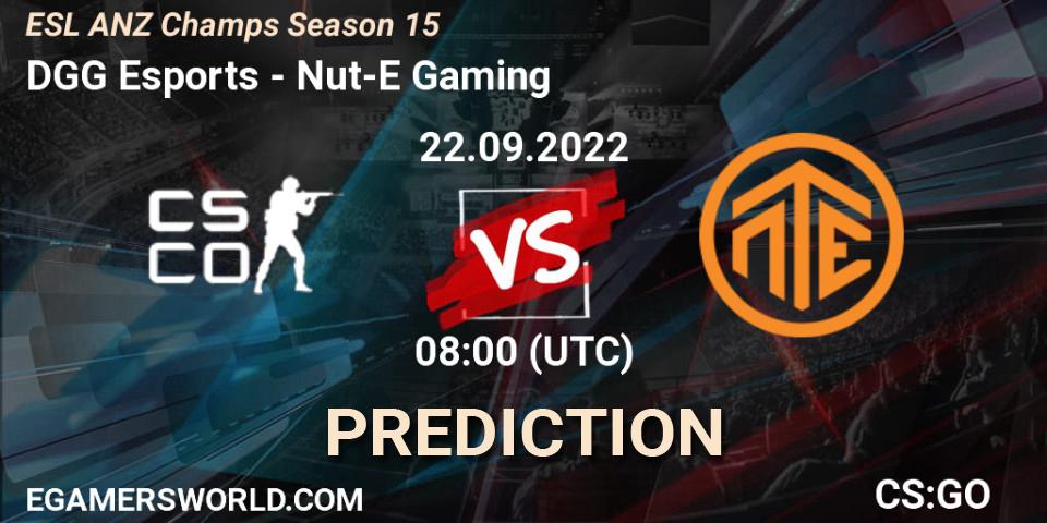 Pronósticos DGG Esports - Nut-E Gaming. 22.09.22. ESL ANZ Champs Season 15 - CS2 (CS:GO)