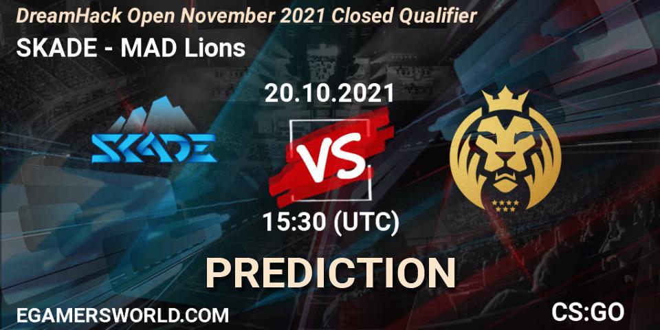 Pronósticos SKADE - MAD Lions. 20.10.2021 at 15:30. DreamHack Open November 2021 Closed Qualifier - Counter-Strike (CS2)