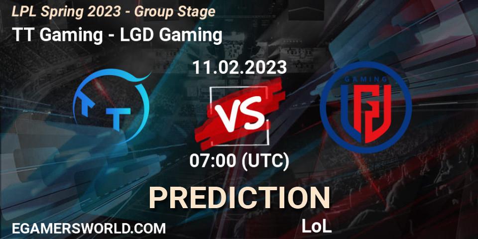 Pronósticos TT Gaming - LGD Gaming. 11.02.23. LPL Spring 2023 - Group Stage - LoL