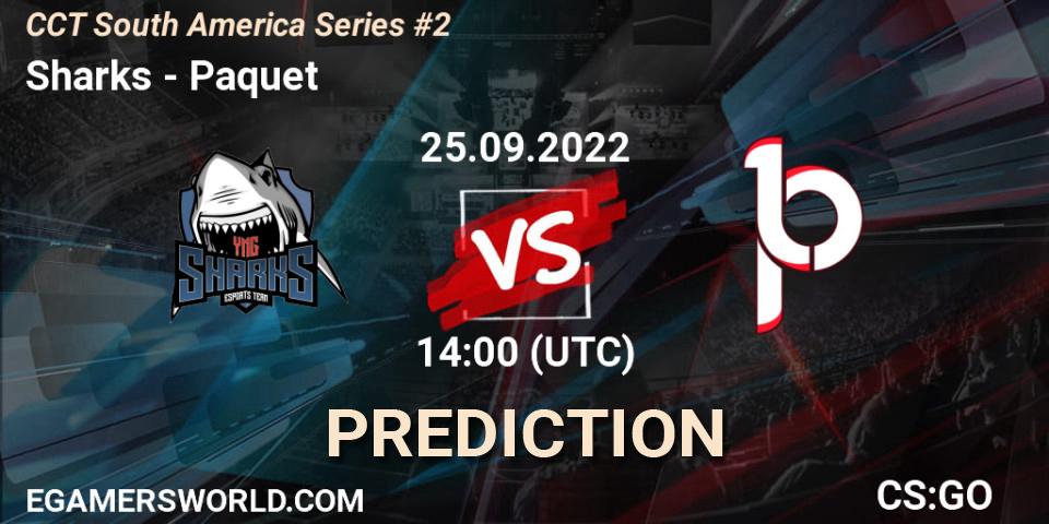 Pronósticos Sharks - Paquetá. 25.09.2022 at 14:00. CCT South America Series #2 - Counter-Strike (CS2)